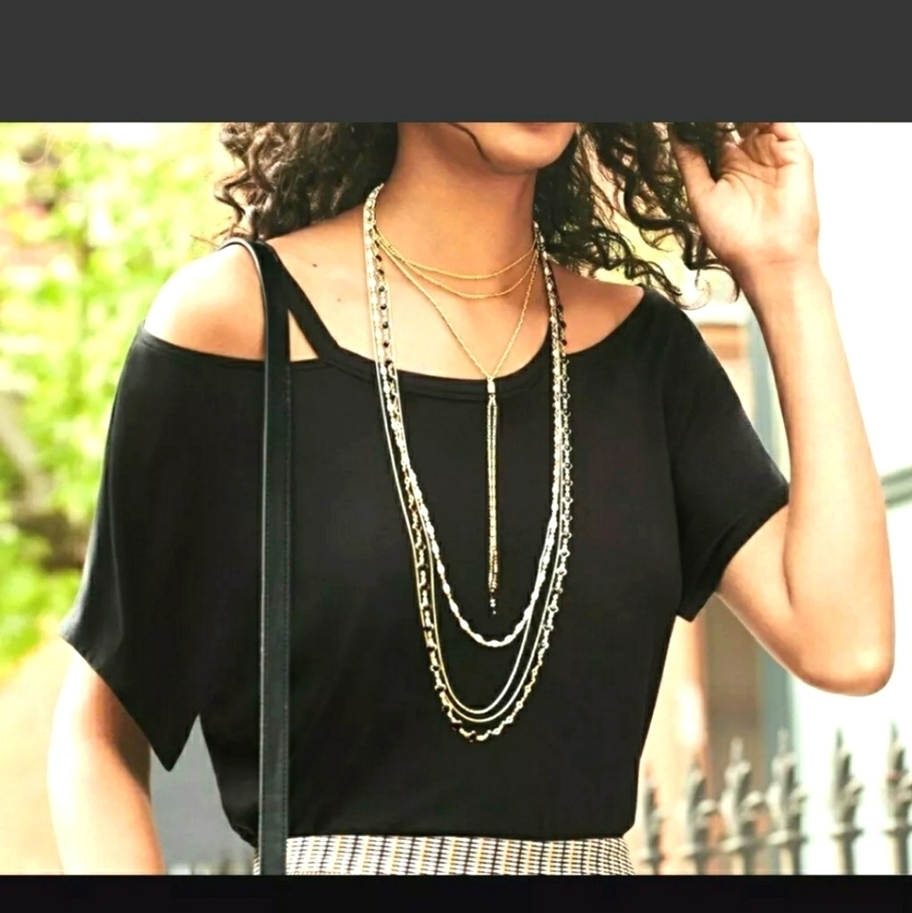 Stella & Dot Toned Turney Layered Necklace
